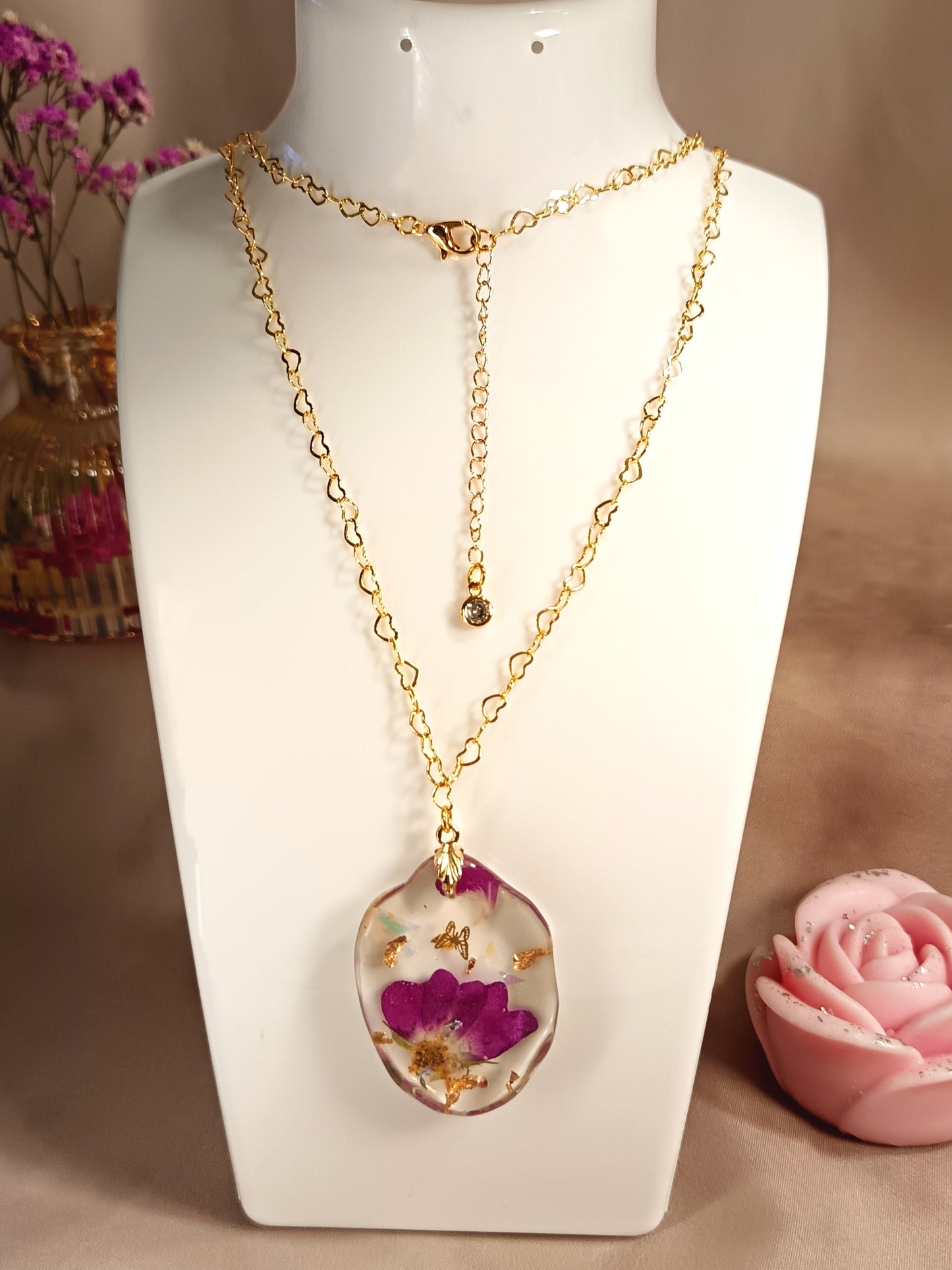 Collana Bacio di Viola  gioiello artigianale