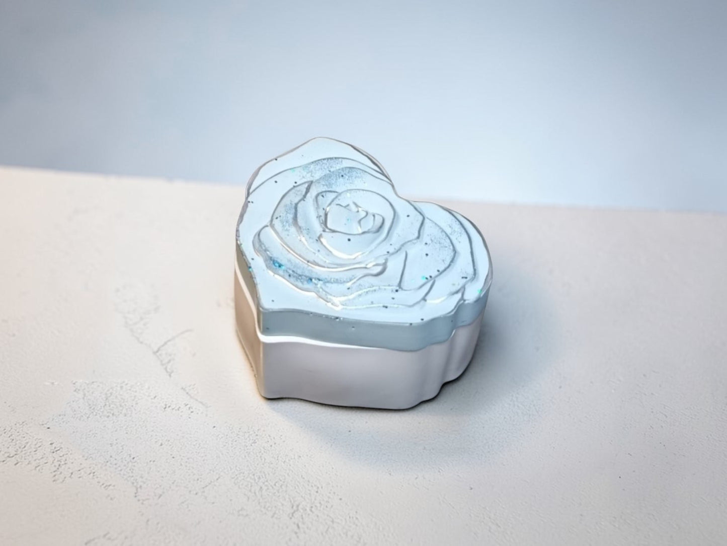 Cofanetto portaoggetti cuore grande - Armonia Blu