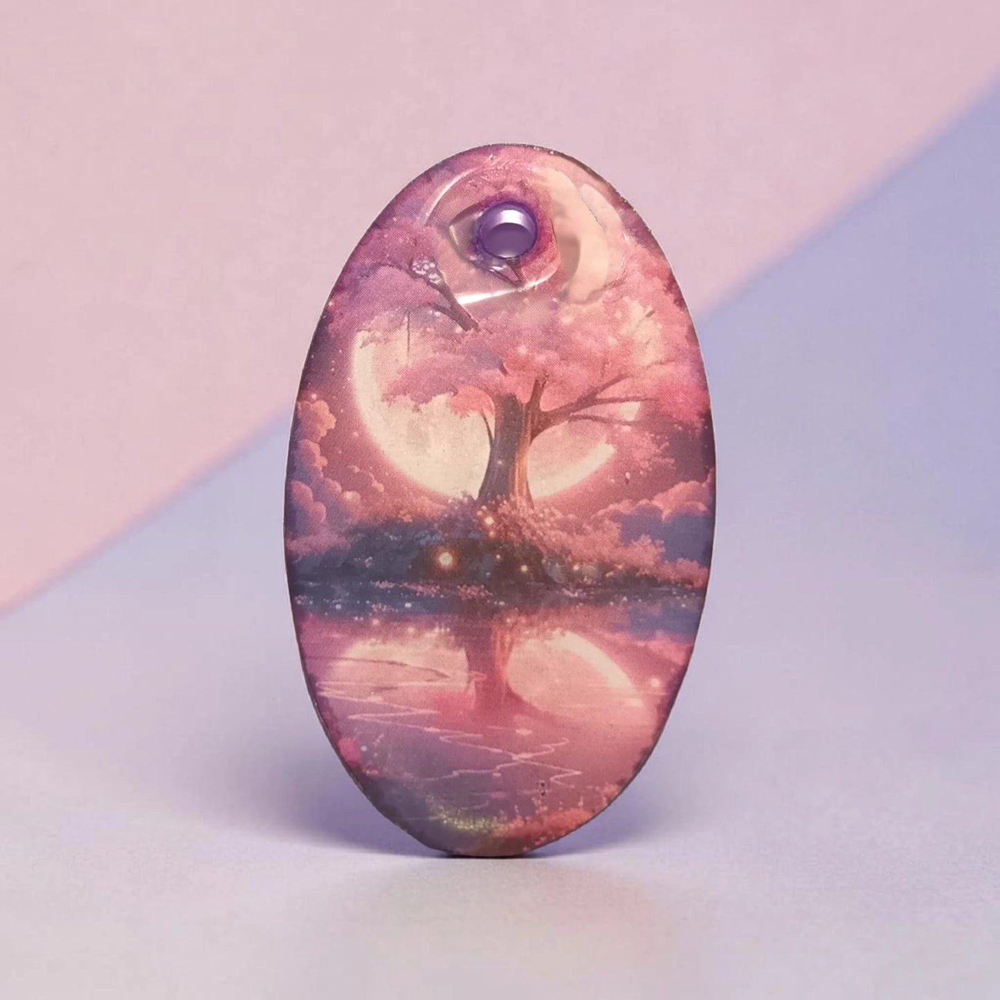 Portachiavi in resina Aurora Rosa 