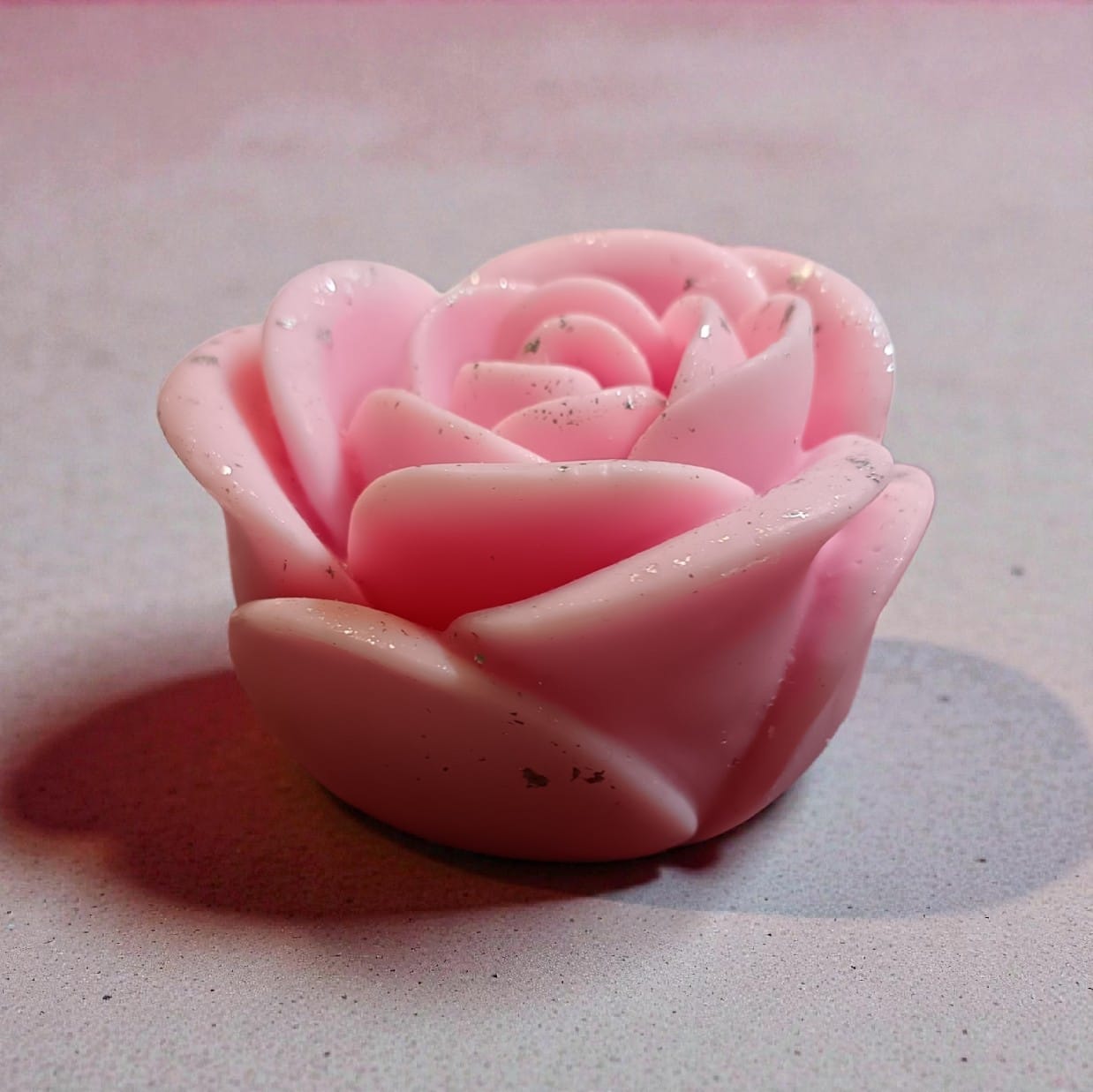 Rosa decorativa in cera di soja 7 cm