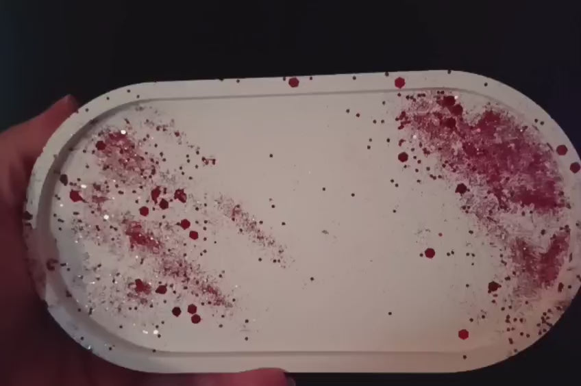 Video vassoio Scintille di Luce - effetto luccichio dei glitter rossi in movimento"